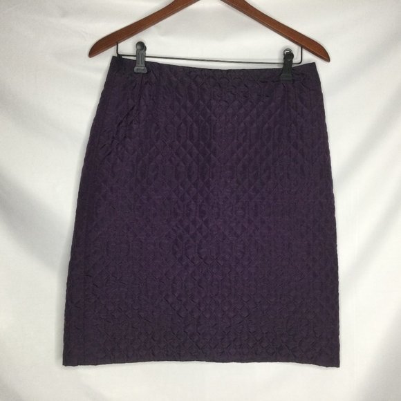 Gabriele Strehle Mini Skirt Quilted Dark Purple 10 - Picture 1 of 5